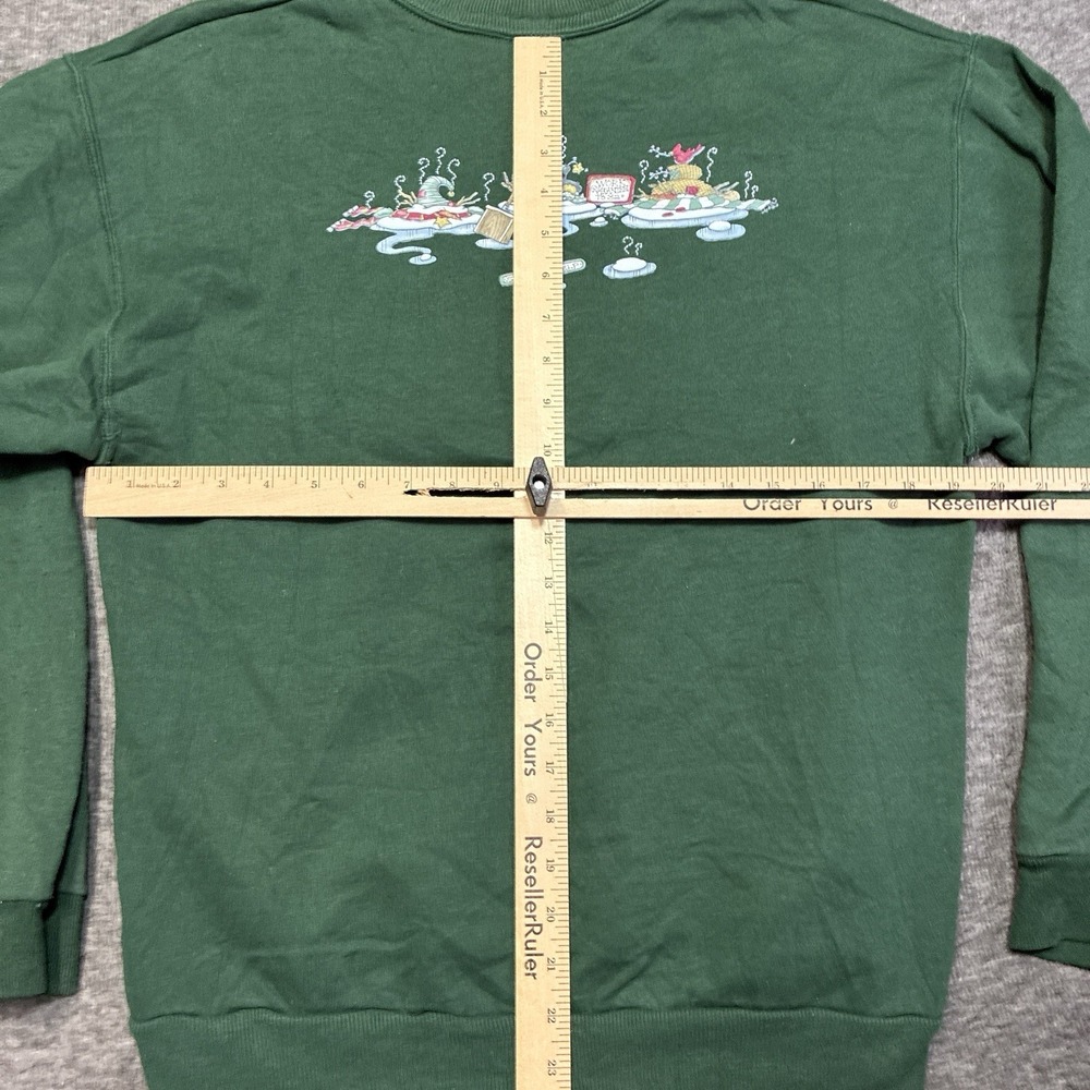VINTAGE MORNING SUN Snowman Sweatshirt Medium Granny Cabincore‎ 90s 80s Peaceful - Picture 7 of 9